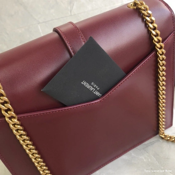 Tony Luxuries BAG IN BURGUNDY SULPICE CHAIN MEDIUM YSL LEATHER 0822
